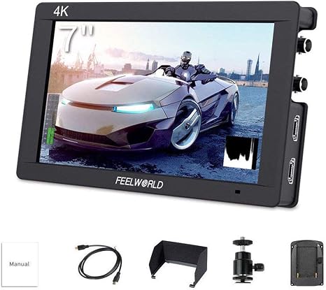 FEELWORLD FW703 7 Inch DSLR On Camera Field Monitor 3G SDI 4K HDMI Input Output Video Assist Peaking Focus IPS Full HD 1920x1200