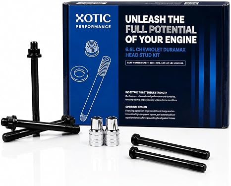 Head Stud Replacement Kit for 2001-2016 6.6L Duramax Chevrolet GMC Hummer Diesel Engines LB7 LLY LBZ LMM LML | Xotic Performance™ CP877