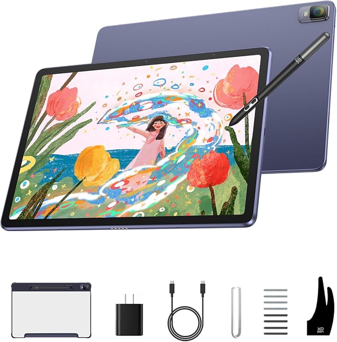 XPPen Standalone Drawing Tablet No Computer Needed Magic Drawing Pad with 16384 Pressure Levels X3 Pro Slim Pencil 12.2-inch Digital Art Tablet with Paper-Like Screen, 8GB + 256GB Portable for Artists