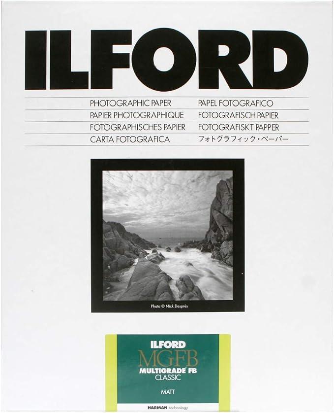 Ilford Multigrade FB Classic, Enlarging Paper 8x10, 100 Sheets, Matte | Darkroom printing with fiber base, variable contrast and matte finish