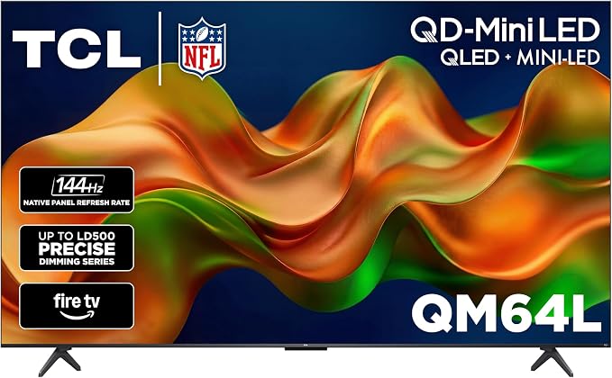 TCL 55 Inch Class QM64L Series | Mini LED QLED 4K HDR Smart Fire TV | 55QM64L, 2026 | 120Hz-144Hz High Brightness, Dolby Vision Atmos, Alexa+ Voice Remote AI Streaming Television | Amazon Exclusive