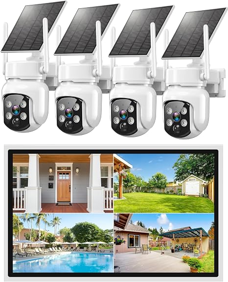 No Wiring Easy Install Solar Security Cameras Wireless Outdoor