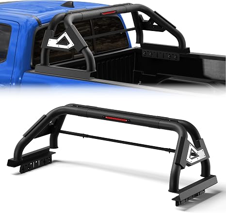 Truck Roll Bar for Mid-Size Trucks, Adjustable Chase Rack Sport Bar Compatible with Toyota Tacoma, Chevy Colorado & GMC Canyon, Jeep Gladiator JT, Ford Ranger