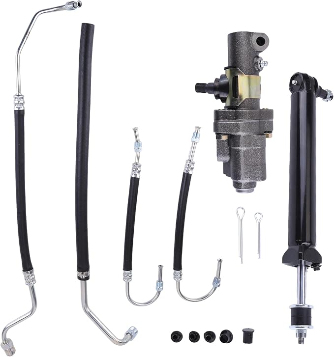 1502007 Power Steering Valve Cylinder and Hose Kit Compatible for Chevrolet Corvette 1963-1979 1505001, 1502007, 1509003 3RA6HE Power Steering Control Valve for Chevy Corvette