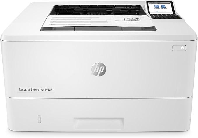 HP LaserJet Enterprise M406dn Monochrome Printer with Built-in Ethernet & 2-Sided Printing (3PZ15A)