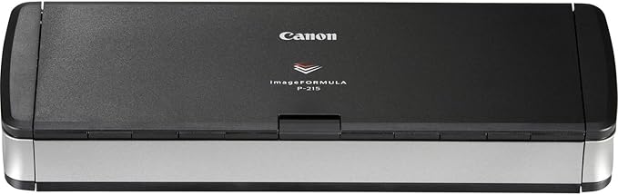 Canon imageFORMULA P-215II Mobile Document Scanner, Black, 1.6" x 11" x 3.7"