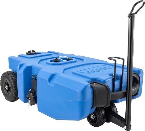 RecPro RV Portable Waste Tank | 36 Gallon | Blue | No-Flat Tires