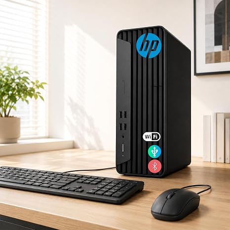 HP ProDesk G7 SFF Desktop Computer, Intel CPU, Dual 4K Display Support| 16GB RAM, 2TB HDD+128GB SSD| WiFi| Bluetooth| HDMI, USB, RJ-45| Wins 11 Pro| Wired Keyboard & Mouse| Business & Personal