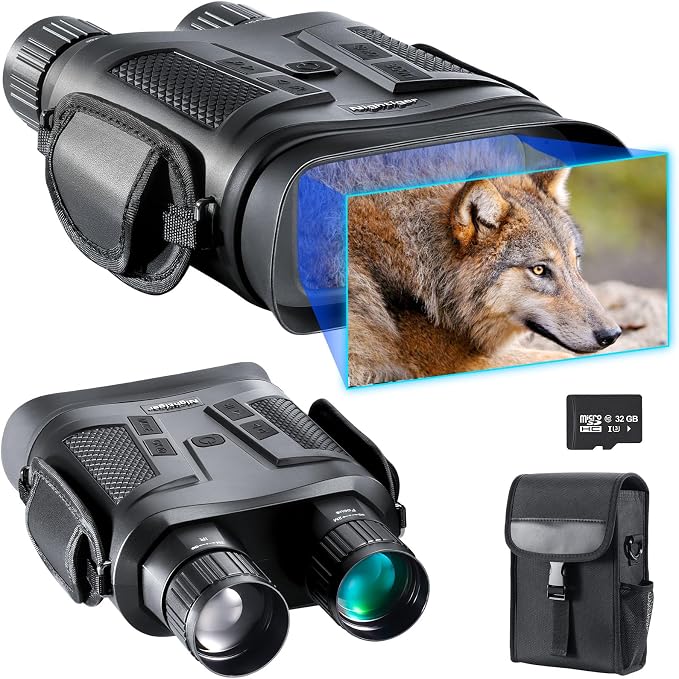 Nightiger 4K Night Vision Binocular Goggle for Adults 7000mAh Rechargeable | Long Range Powered Infrared Binoculars with Camera,5X 42MM Zoom for Hunting Camping Hiking