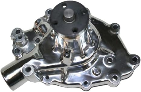 1428910 Performance Quotient 5/8" Pilot Shaft Polished High Flow Aluminum Water Pump for Ford 289 1965-68, 302-351W 1968-69