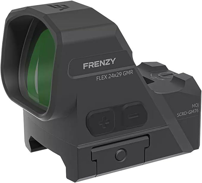 Vector Optics Genii Frenzy 1x24x29 Red/Green Dot Reflex Sight for Pistol w/Extra-Large Window, Auto Shut-Down, Side-Mounted Battery, 7075 T6 Aluminum, IPX7, Compatible with RMR, SCRD-M76