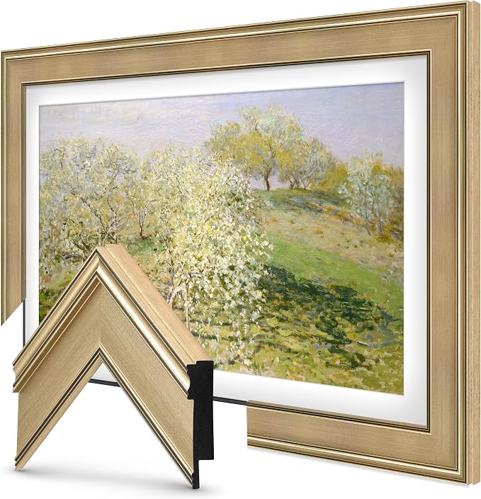 Champagne 65" Deco TV Frame for Samsung The Frame/Pro TVs