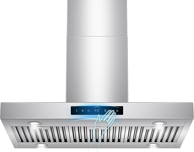 36 inch Island Range Hood Ceiling Mount 1200 CFM Stove Vent Hoods