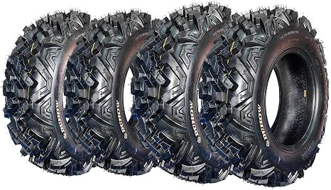 Garvee Set of 4 AT25X8-12 & AT25X10-12 6PR ATV UTV Tires