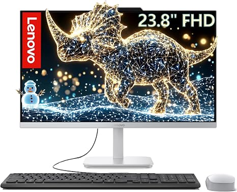Lenovo Flagship 24" FHD All-in-One Desktop, 8GB RAM 512GB SSD | 2026 Business Edition, Intel 8-Core Processor (up to 3.8 GHz), Wi-Fi 6, Windows 11