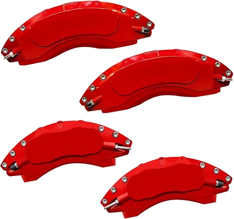 AOOA Racing Caliper Covers Red Brake Caliper Covers Fit for 2020-2025 Toyota Highlander（front and rear）