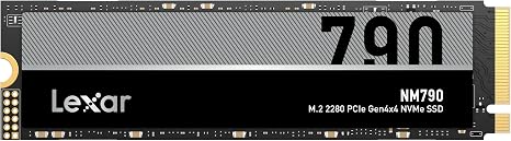 Lexar 4TB NM790 Internal NVMe SSD, 7400/6500 MB/s, M.2 2280, PCIe Gen 4x4