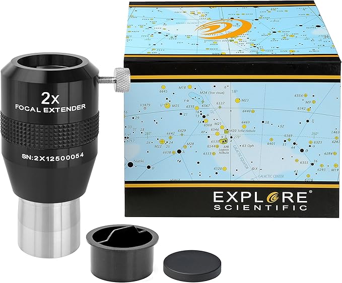 Explore Scientific Fokal Extender - Barlow Lens to Increase The Focal Length for Telescopes