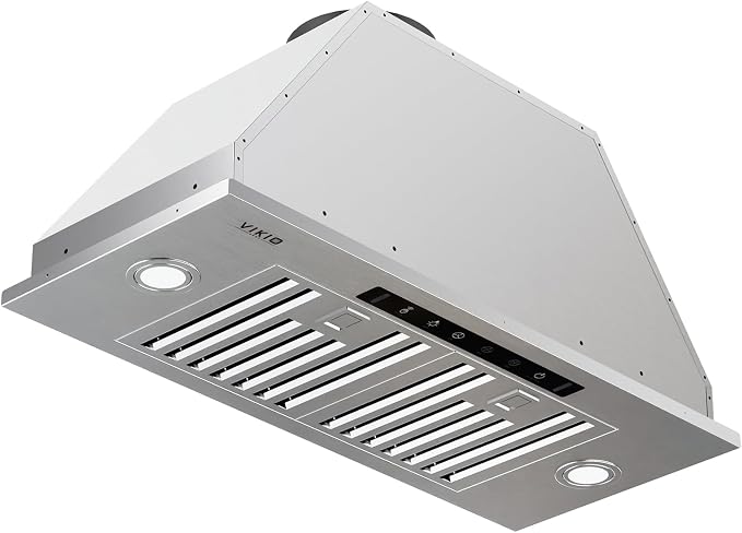 Built-in/Insert Range Hood 30 Inch, 980 CFM Hood Vent for Kitchen, Ducted/Ductless Convertible Duct, Stainless Steel Kitchen Vent Hood with Gesture & Touch Control, 2 Baffle Filters