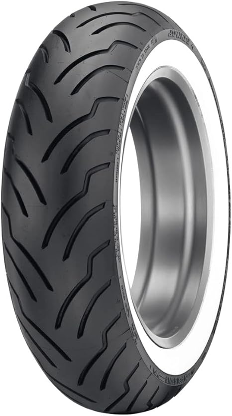 180/65B-16 (81H) Dunlop American Elite Rear Motorcycle Tire Wide White Wall for Indian Chief Vintage 2014-2017
