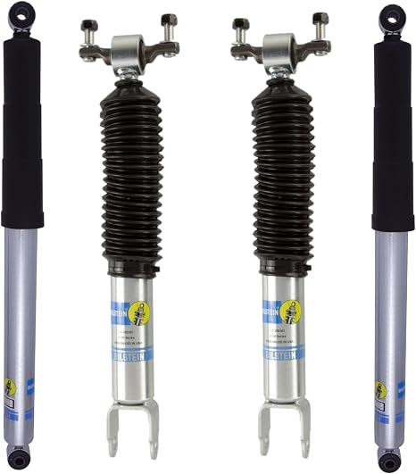 Bilstein 24-253161 24-196468 Set of Front & Rear Monotube Shocks fits 2011 2024 Silverado Sierra 2500 3500 HD with 1.5" Front Lift & 0-1" Rear Lift