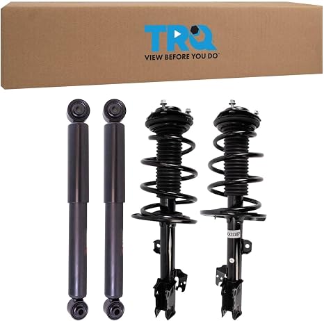 TRQ Front and Rear Complete Strut Assembly & Shock Absorber Kit Complete