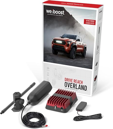 weBoost Drive Reach Overland - Cell Phone Signal Booster for Off-Road Vehicles, Boosts 5G & 4G LTE for All U.S. Carriers, Made in USA