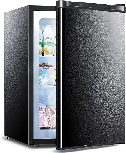Electactic 3.0 Cu.ft Small Freezer, Mini Upright Freezer, Sanded Black