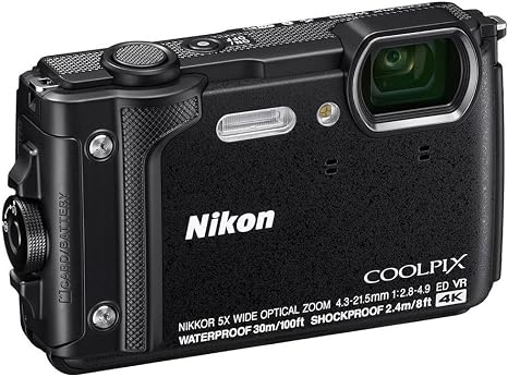 Nikon W300 Waterproof Underwater Digital Camera with TFT LCD, 3", Black (26523)