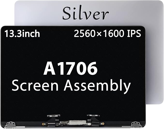 Replacement for MacBook Pro Retina A1706 A1708 LCD Screen Assembly | Late 2016 Mid 2017 EMC 3071 3163 MPDL2/A MPXV2LL/A (Silver)