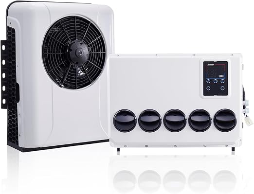 12V DC air conditioner, truck split air conditioner 9000btu, suitable for RVs, trucks, construction vehicles, campers, vans, trailers, RV ac units (12V)