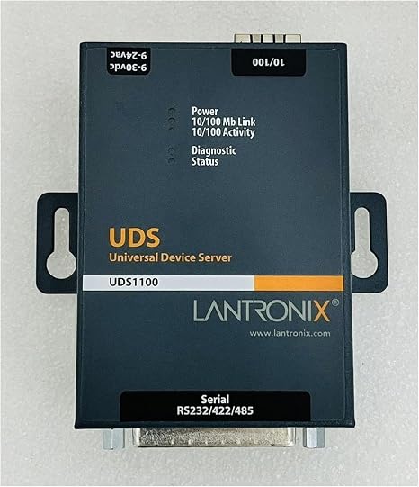 Lantronix UDS1100/UDS2100 Device Server - 1- or 2-Port Serial-to-Ethernet Device Server, RS-232/422/485, 10/100 Ethernet with 15 kV ESD Protection; UDS2100 Supports PoE - UD1100002-01