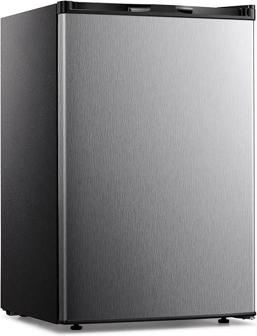 Kismile Small Freezer Upright, 3.0 Cu.ft Mini Freezer, Stainless Steel