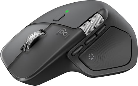 Logitech MX Master 4 Ergonomic Wireless Mouse with Haptics - Graphite