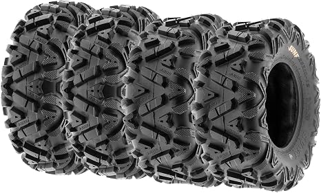SunF ATV Tires 27x9-14 Front & 27x11-14 Rear UTV All Terrain Tires 6 Ply Tubeless A033, Set of 4