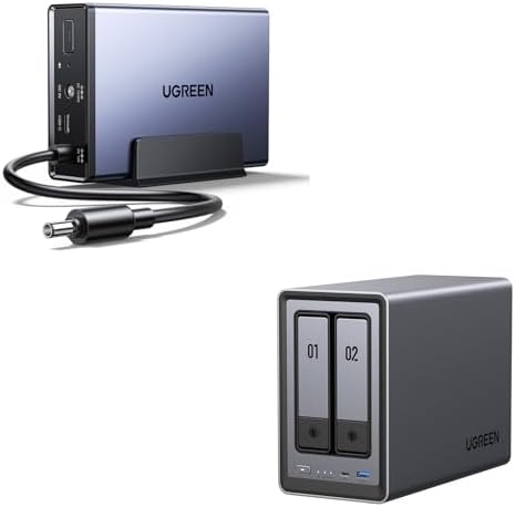 UGREEN NAS DXP2800 & US3000 UPS 12000mAh Uninterruptible Battery Power Supply Bundle NAS DXP2800 2-Bay with 80TB Storage Capacity