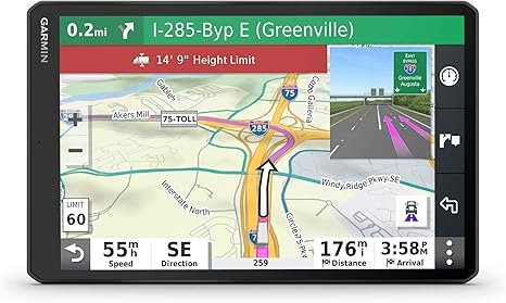 Garmin dēzl OTR1000, 10-inch GPS Truck Navigator, Easy-to-read Touchscreen Display, Custom Truck Routing and Load-to-dock Guidance (Renewed)