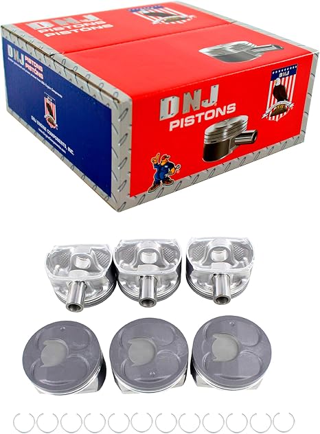 DNJ P3212.20 Oversize Piston Set for 2008-2017 Buick, Cadillac, Chevrolet, GMC, Saturn Acadia, Acadia Limited, Camaro 3.6L V6 24V DOHC 3564cc