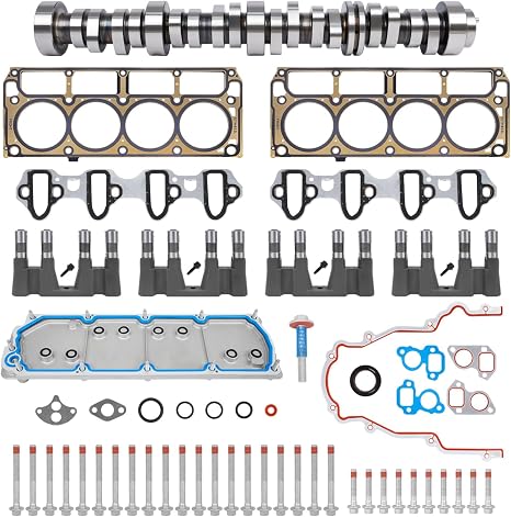 NON AFM DOD Kit 5.3 with Camshaft, Lifters, Head Gasket Set & Bolts, Fit for 2007-2013 Chevy Silverado/Tahoe/Avalanche, GMC Sierra/Yukon 5.3L V8 Truck SUV