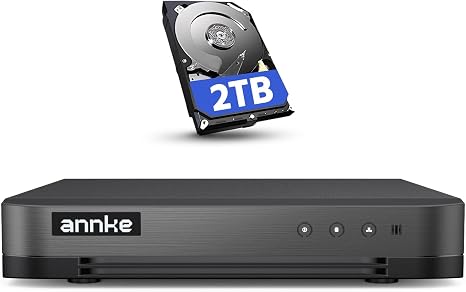 ANNKE 16CH 1080P Lite Hybrid 5-in-1(TVI/AHD/CVI/CVBS/IPC) CCTV DVR, 2TB HDD | AI Human&Vehicle Detection, H.265+ Security 16 Channel Surveillance Digital Video Recorder, Supports 2MP Analog Cameras ONLY