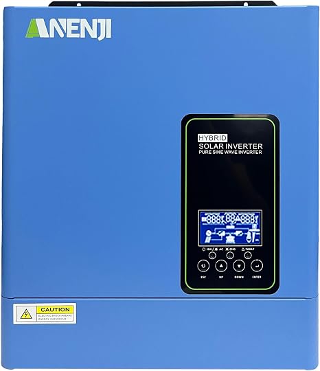 3000W Hybrid Inverter, 24Vdc to 110Vac Solar Inverter Charger Built-in 80A MPPT Controller, Pure Sine Wave PV Power Converter, Supports Battery-Less or AGM Lithium Battery