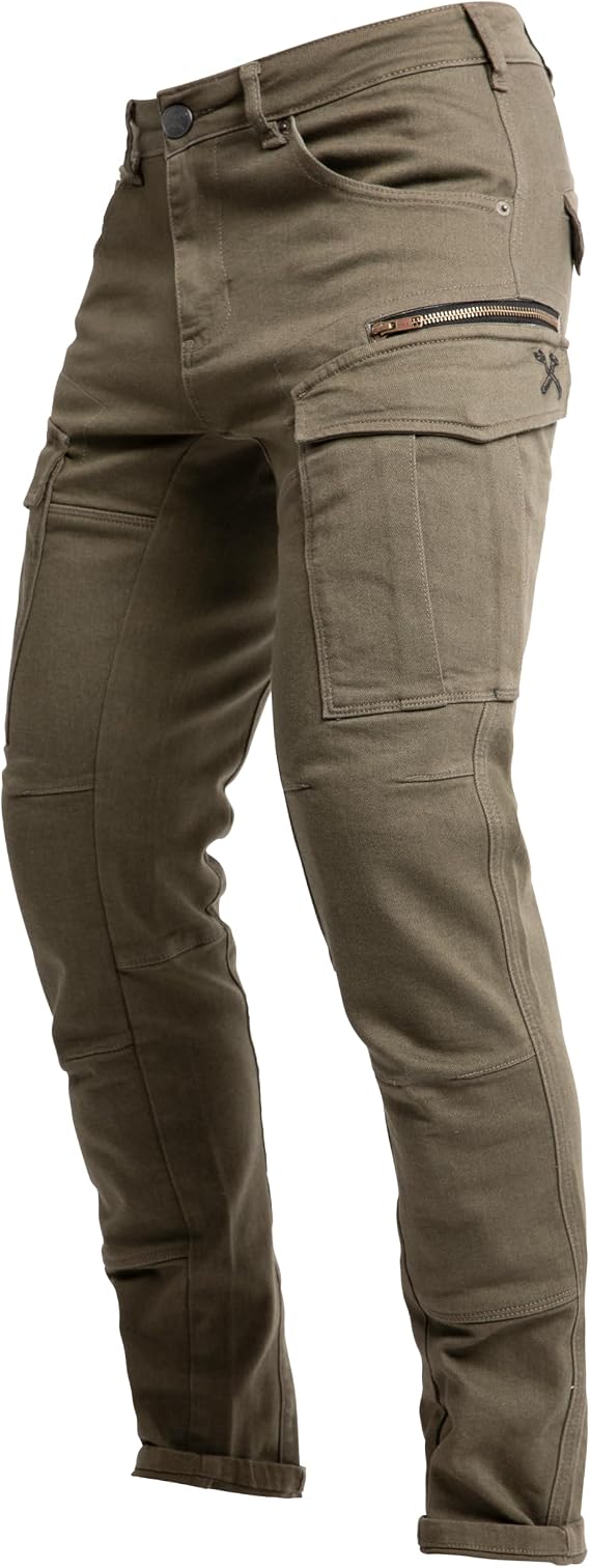 John Doe Defender Mono Motorcycle Cargo Pants for Men - Urban Design Tapered Fit Riding Pants with AAA XTM-Fiber Protection