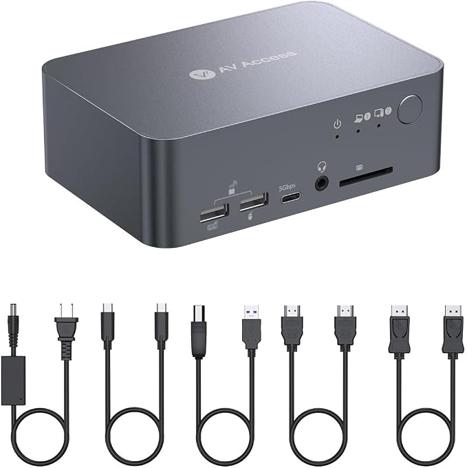 AV Access Dual Monitor KVM Docking Station for Laptop & Desktop(iDock C10)