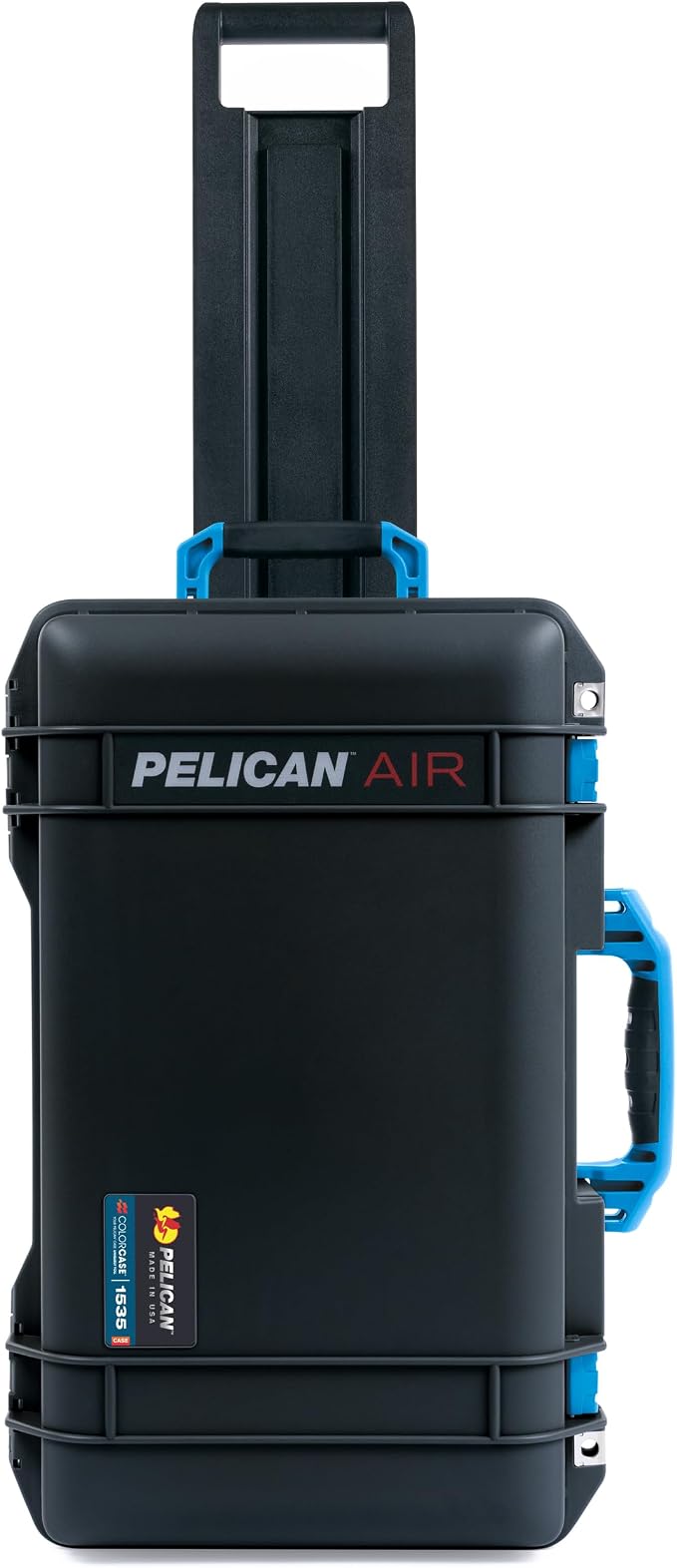 Black Pelican Air 1535 Carry-on Case - Comes empty - Blue Handles & Latches.